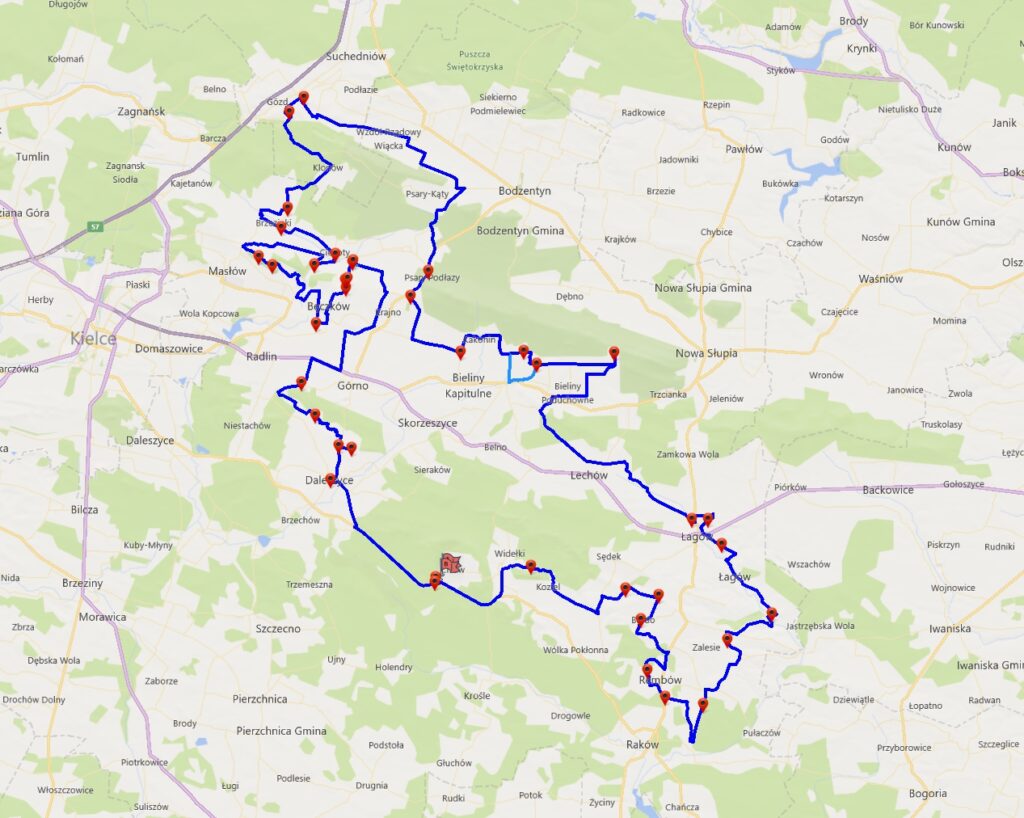 trasa 0ff-road Góry Świętokrzyskie