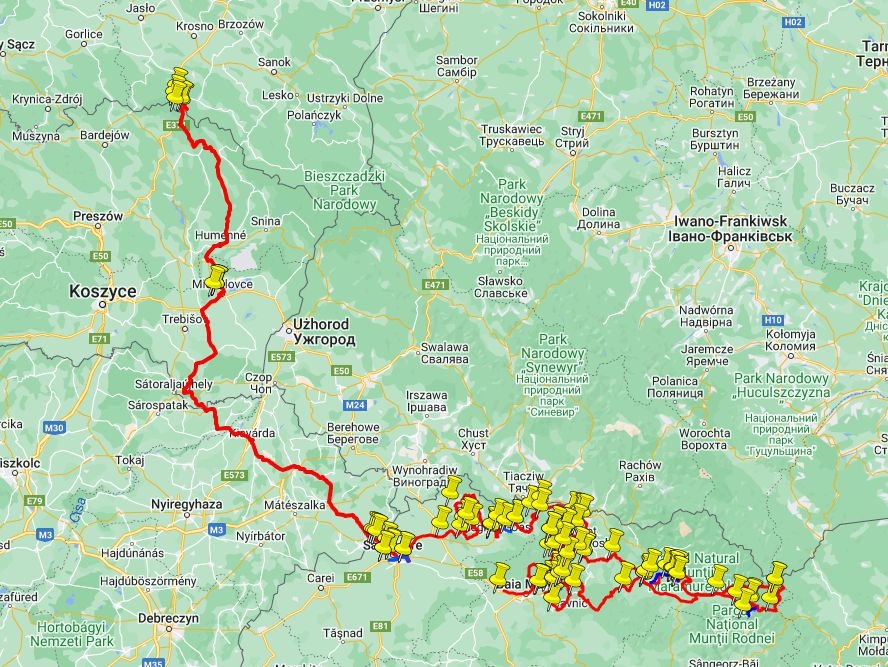 wyprawa offroad do Maramureszu w Rumunii na mapie